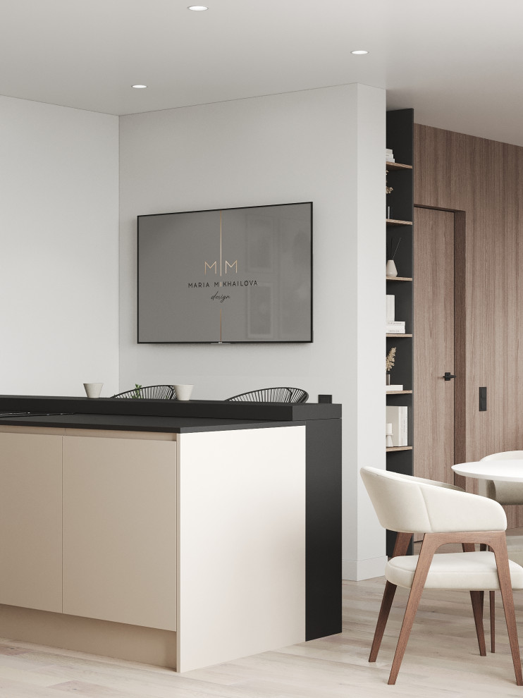 Квартира для молодой семьи с элементами сканди