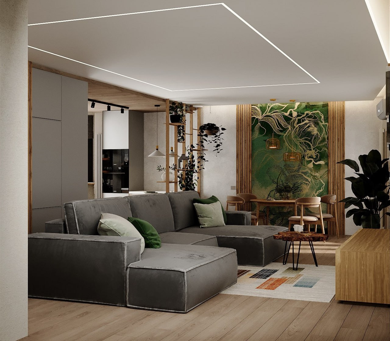 Обложка проекта: Интерьер квартиры (140 м2) в скандинавском стиле