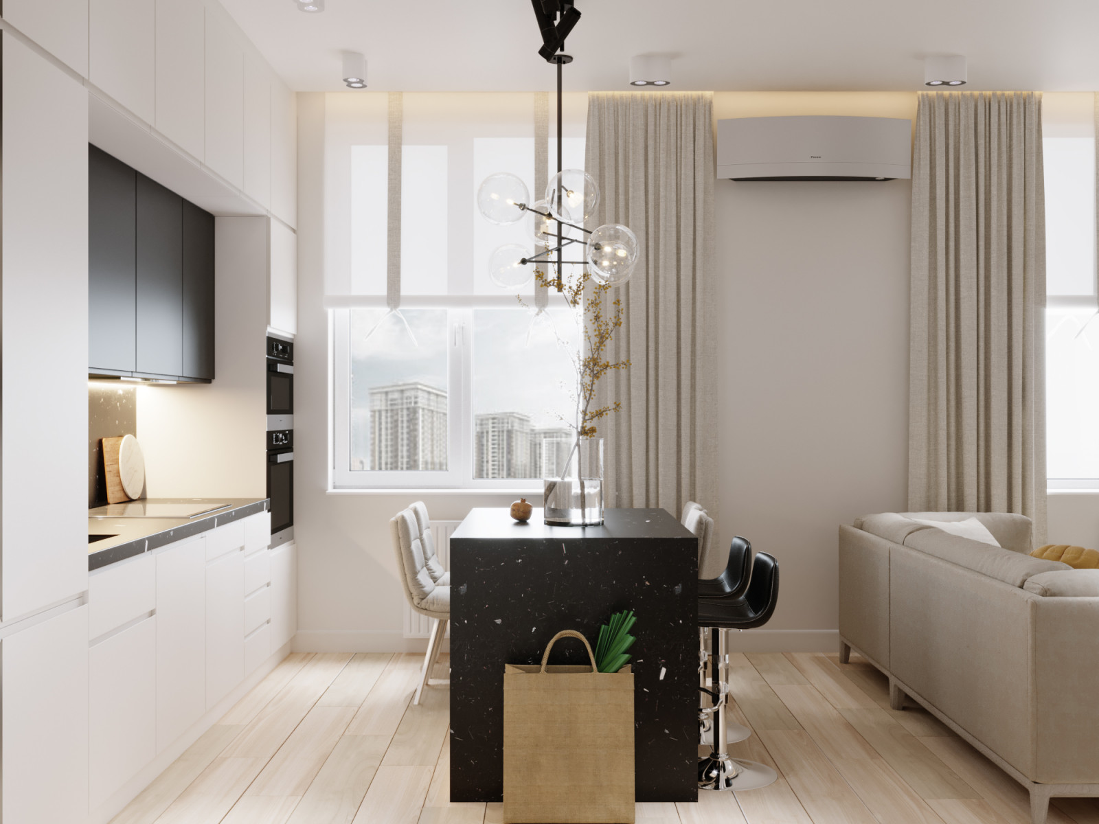 ДИЗАЙН-ПРОЕКТ ИНТЕРЬЕРА КВАРТИРЫ, ЖК ТУШИНО, МОСКВА, 76 М²