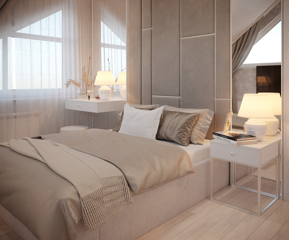 Обложка проекта: Спальня в нюдовых тонах