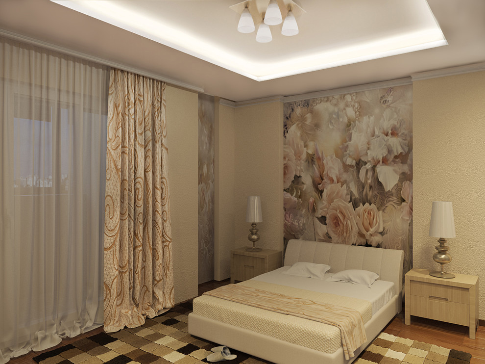 Обложка проекта: 3D визуализация современной спальни