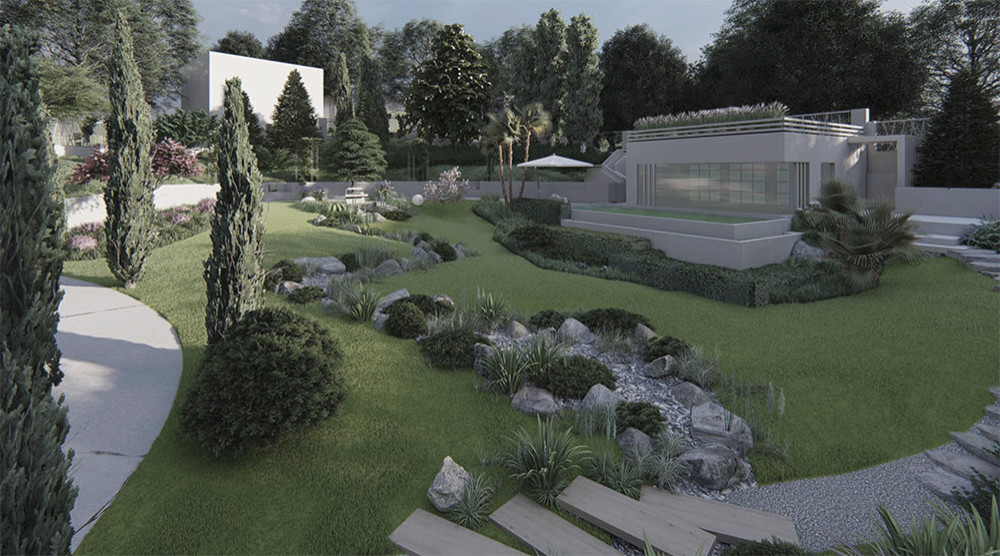 Концепция благоустройства и озеленения частной территории в Сочи