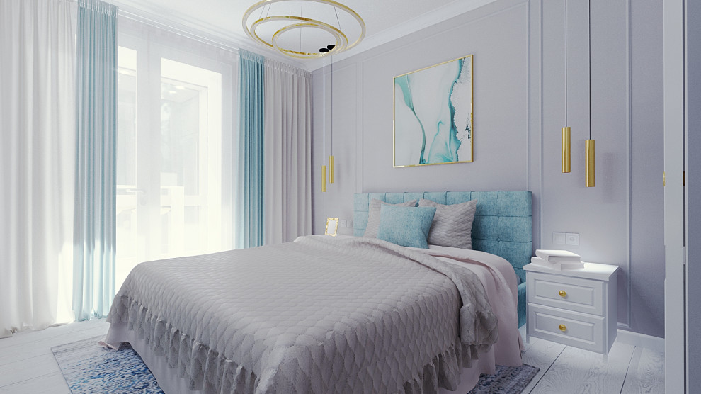 Дизайн-проект двухкомнатной квартиры, 83 м.кв.. Стиль- современная классика.