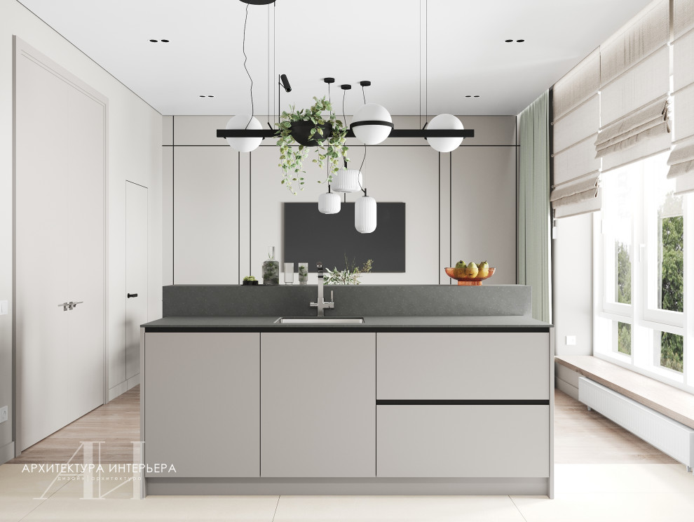 Обложка проекта: Кухня в комфортабельном коттедж 173 м2 в центре Тулы