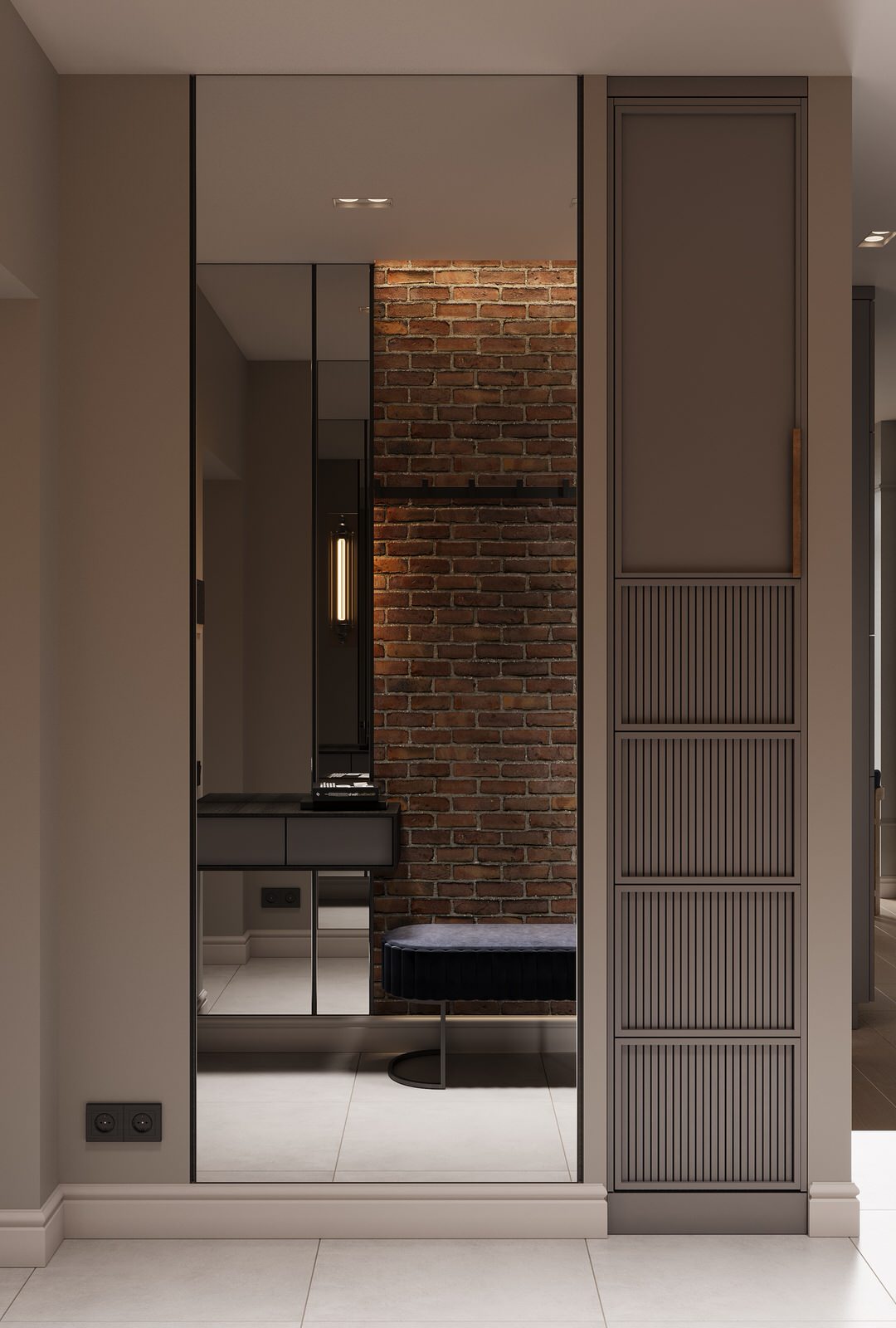 Дизайн-проект квартиры 60 кв.м в  стиле Петербургский Лофт