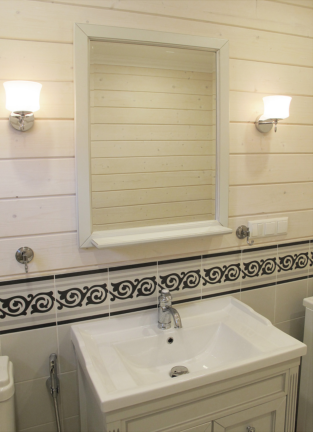 Одноэтажный загородный дом с баней