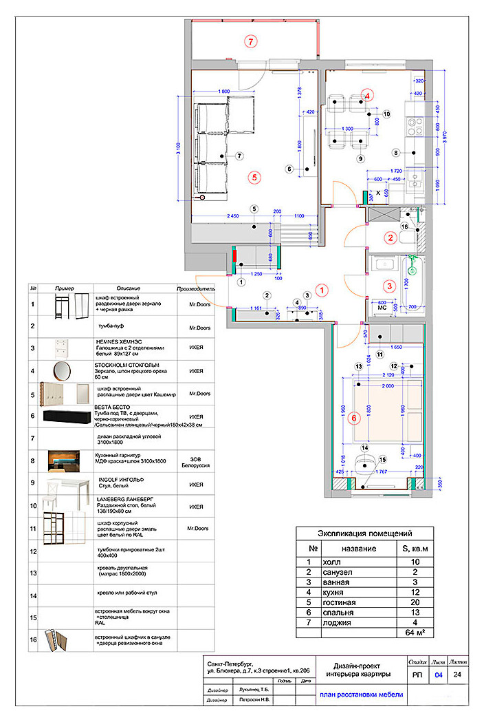 2-х комнатная квартира в ЖК Ландыши