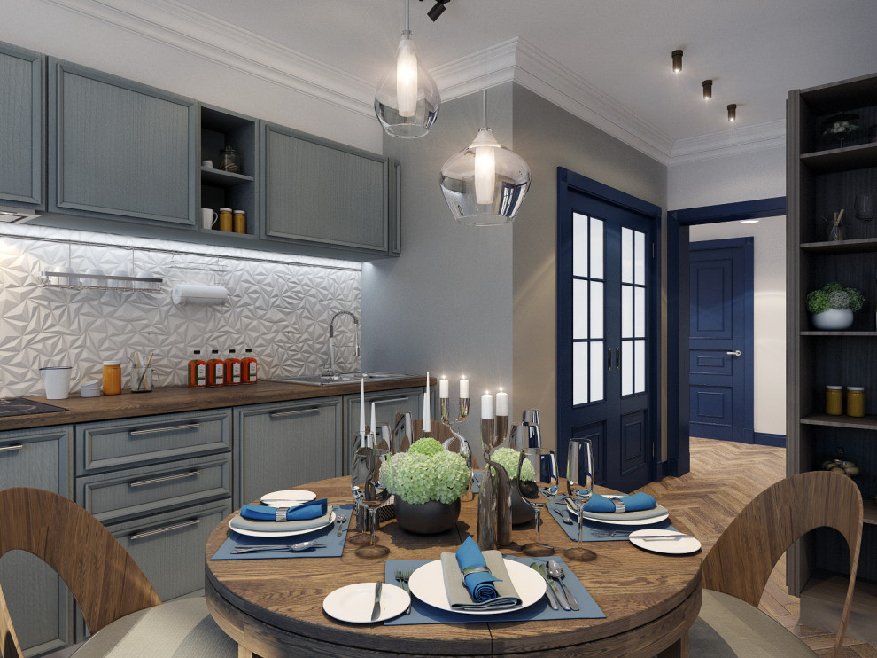 Стильная кухня-столовая