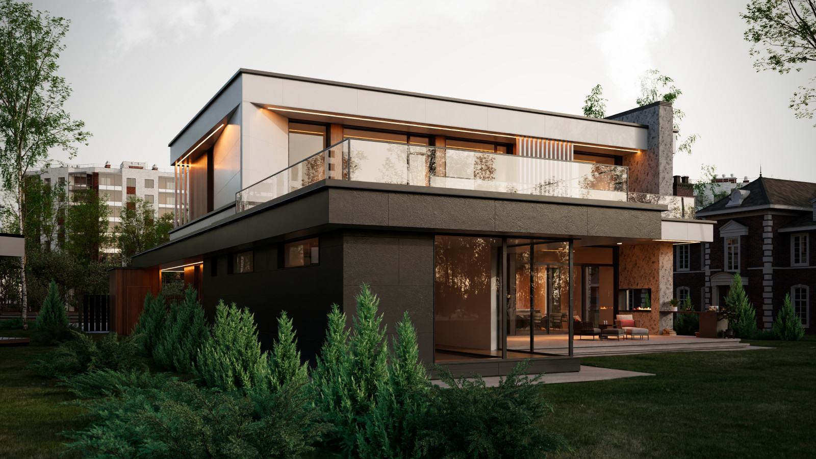 Проект коттеджа на берегу Москва-реки