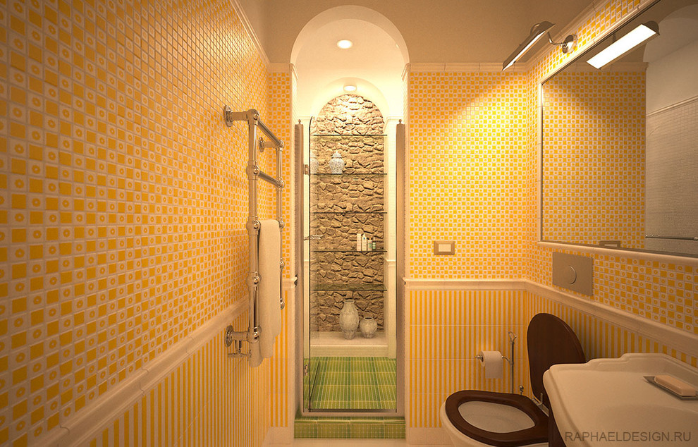 Дизайн интерьера ванной комнаты в средиземноморском стиле
