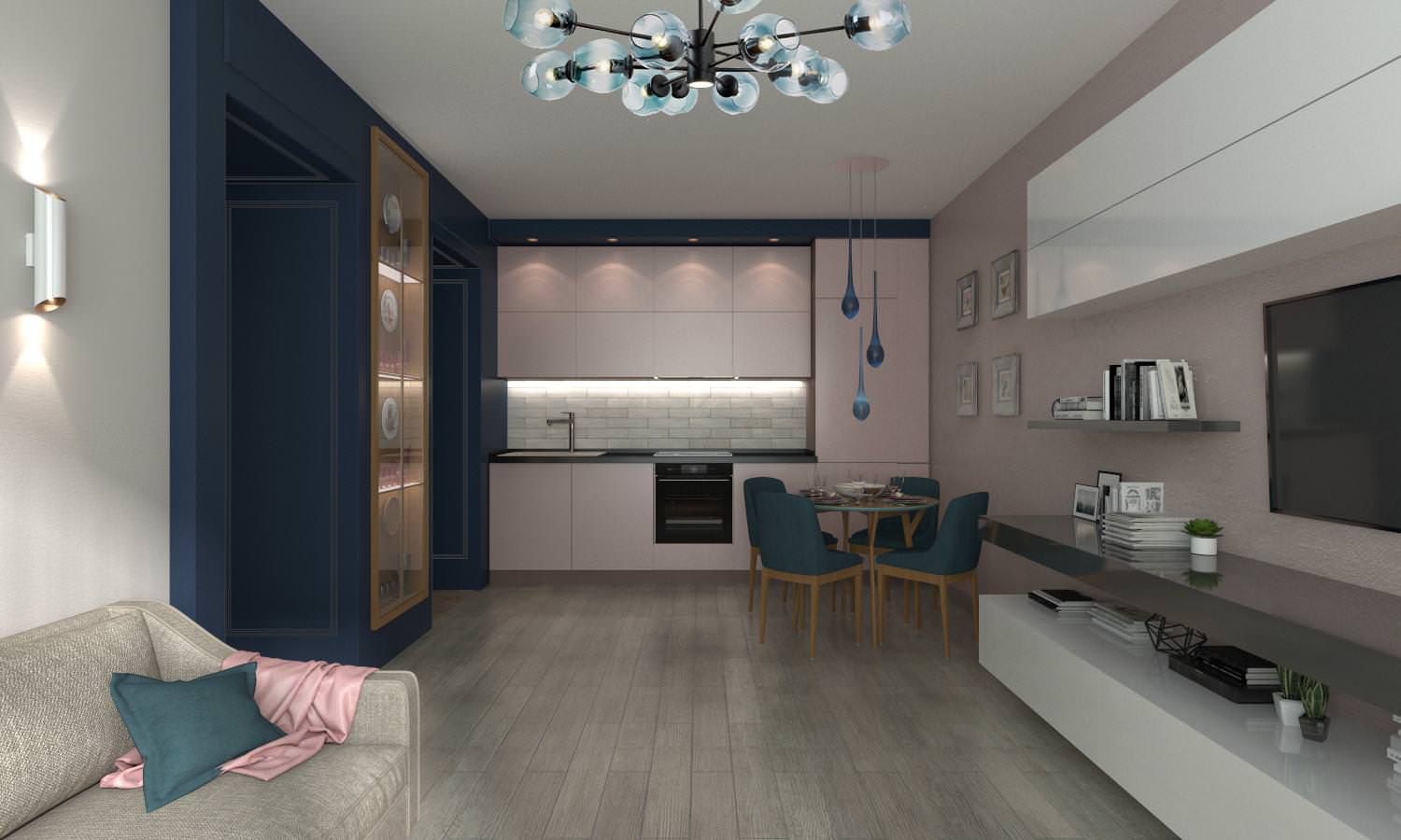 Проект квартиры "Капучино и МОРЕ"