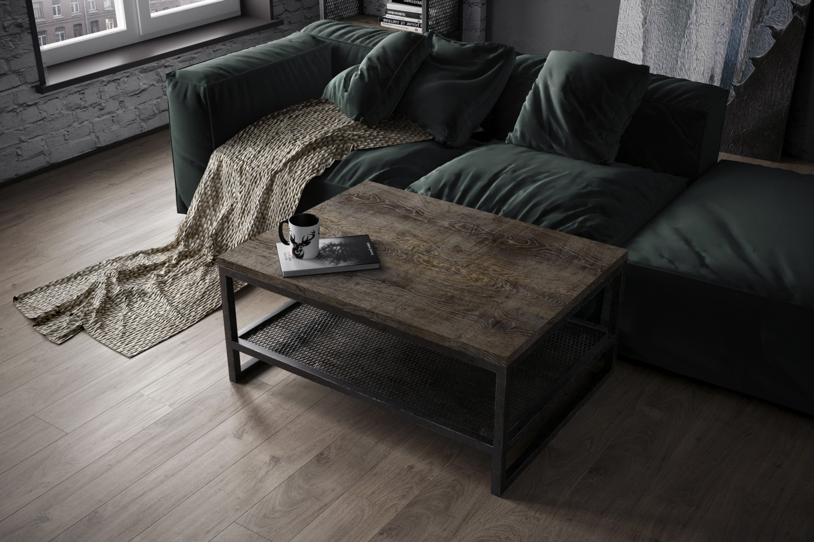 Мрачная и брутальная квартира лофт