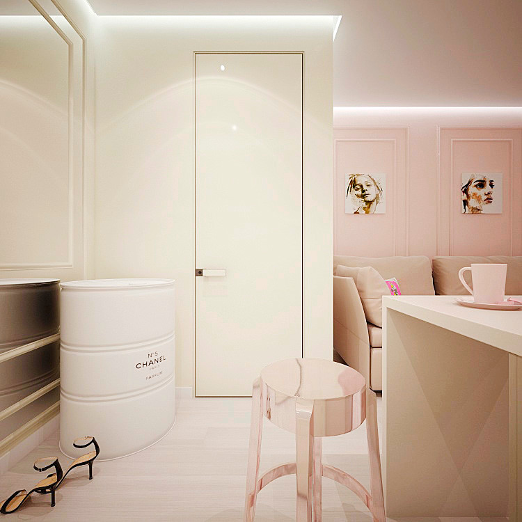 Дизайн проект квартиры для молодой девушки, г. Москва