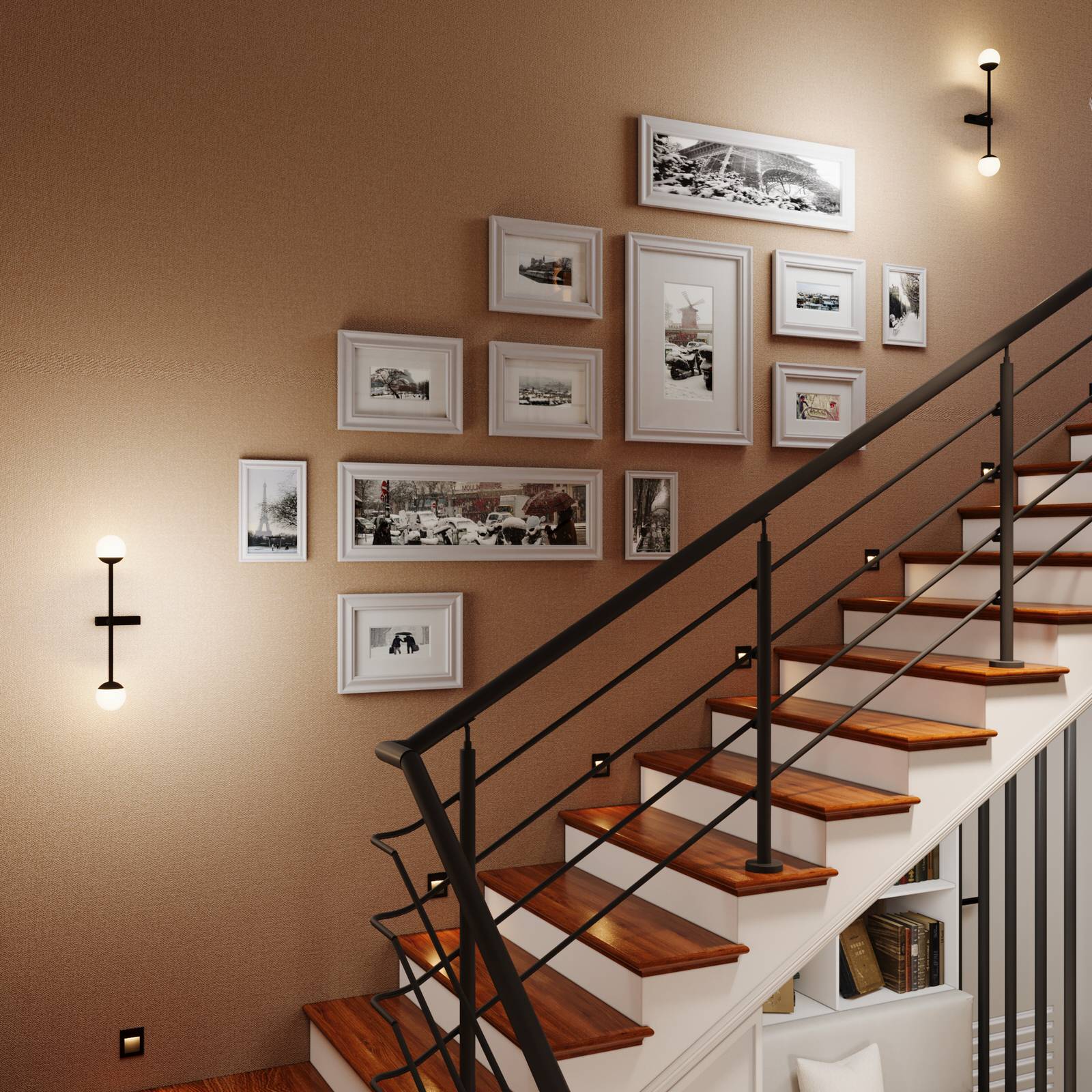 Дизайн 2х этажного дома в стиле эклектика