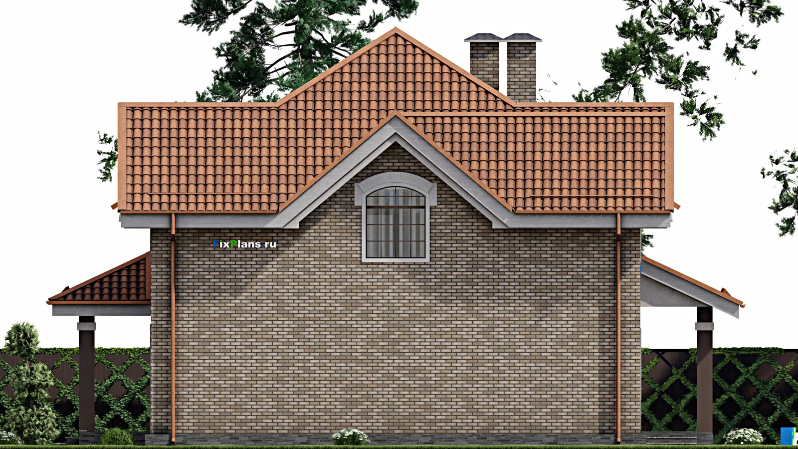 Проект дома с мансардой 15х9 м S152м2 F-9323