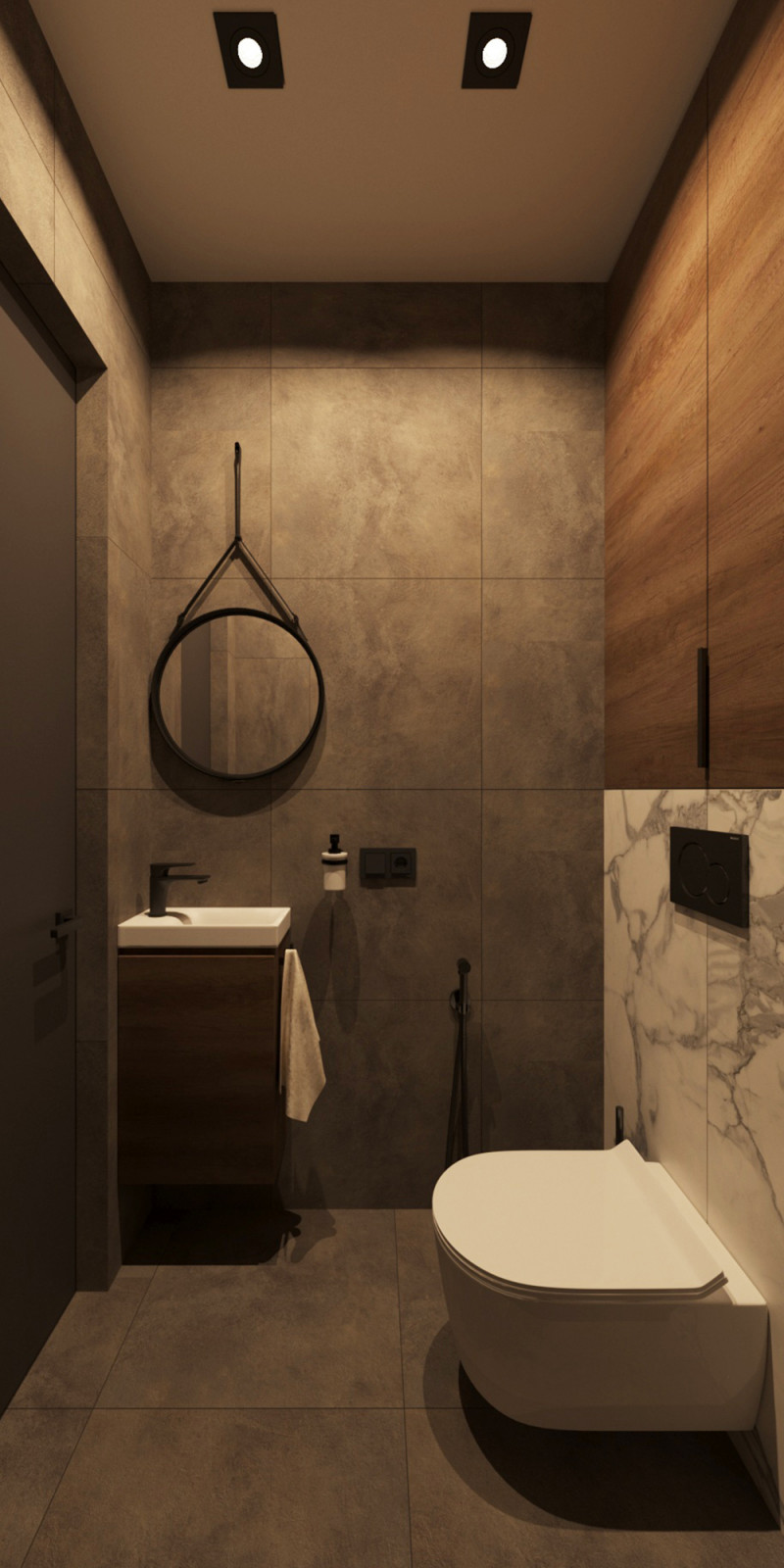 Дизайн проект квартиры в Москве в темных тонах