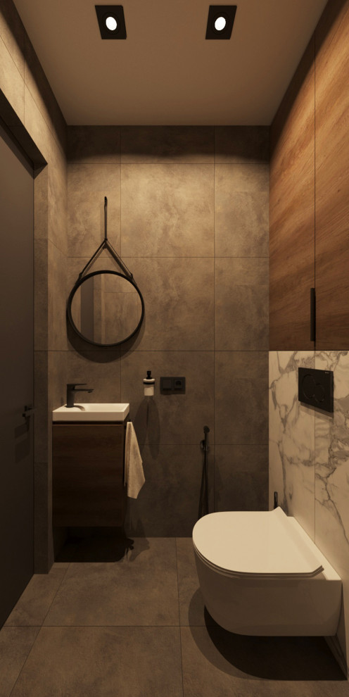 Дизайн проект квартиры в Москве в темных тонах