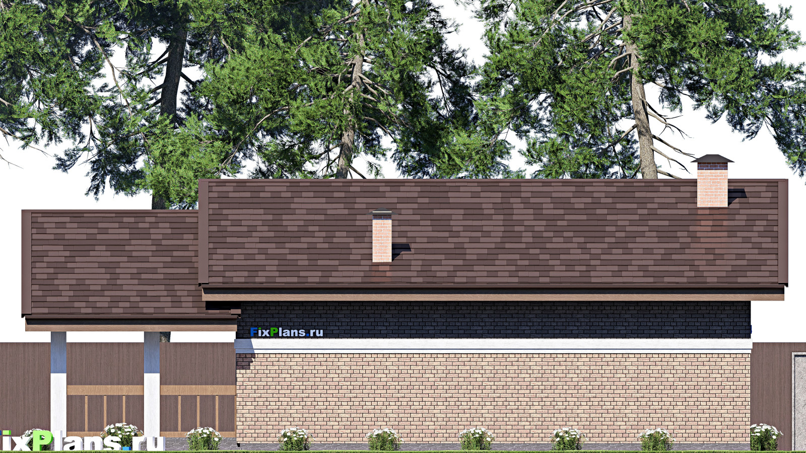 Проект одноэтажного дома 10х15м S129м2 F-14930