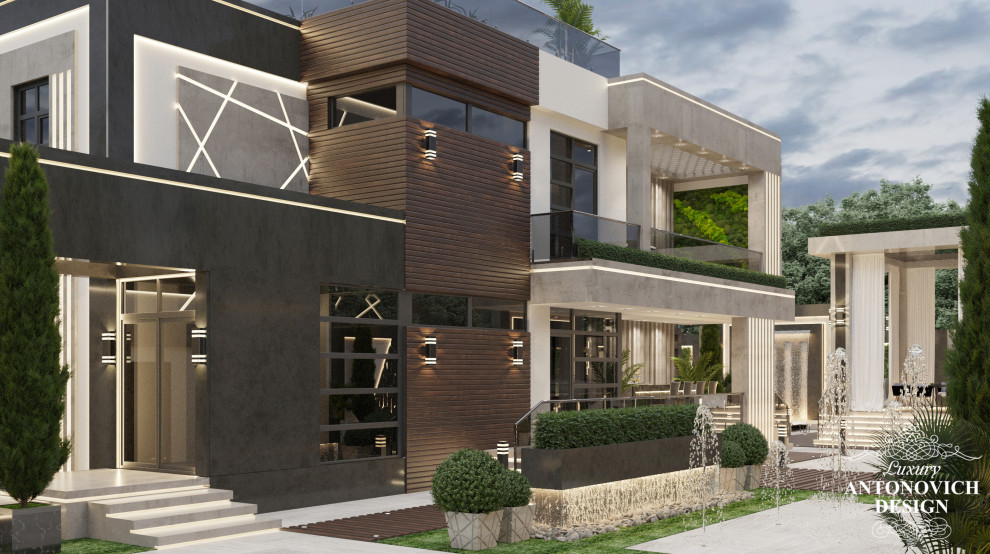 Дизайн-проект экстерьера современного дома