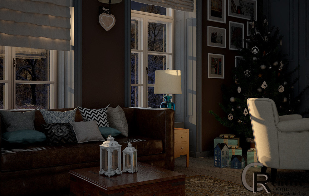 Дизайн интерьера гостиной в английском стиле