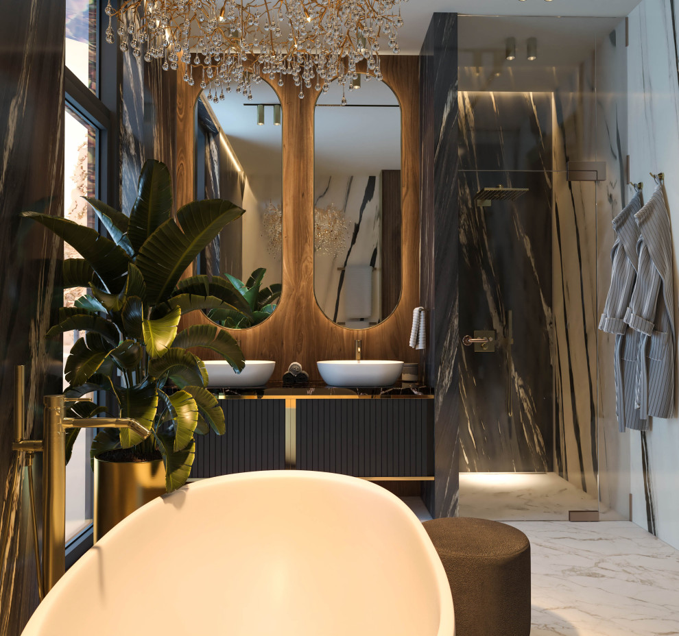 Санузел в проекте загородного дома Mountain House