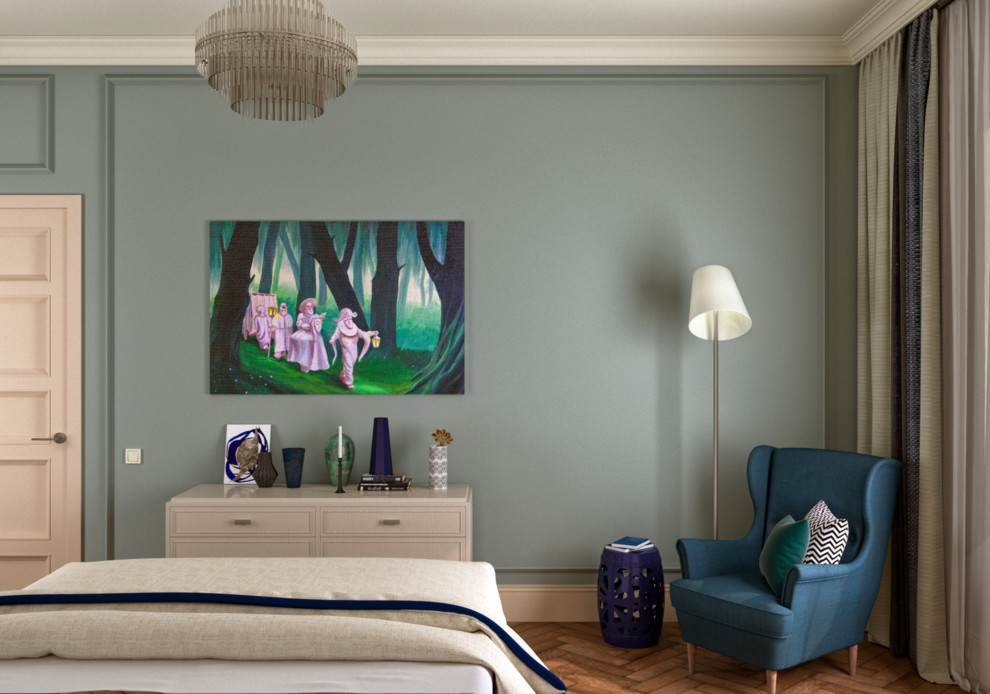 Обложка проекта: Квартира в сталинском доме на Смоленском бульваре.