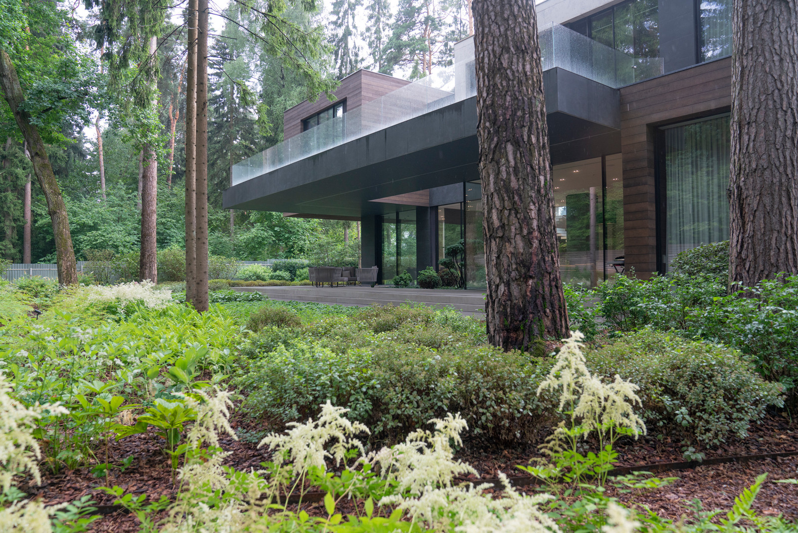 В гармонии с лесом. Модернистский сад. КП Новоуспенский 2020 г