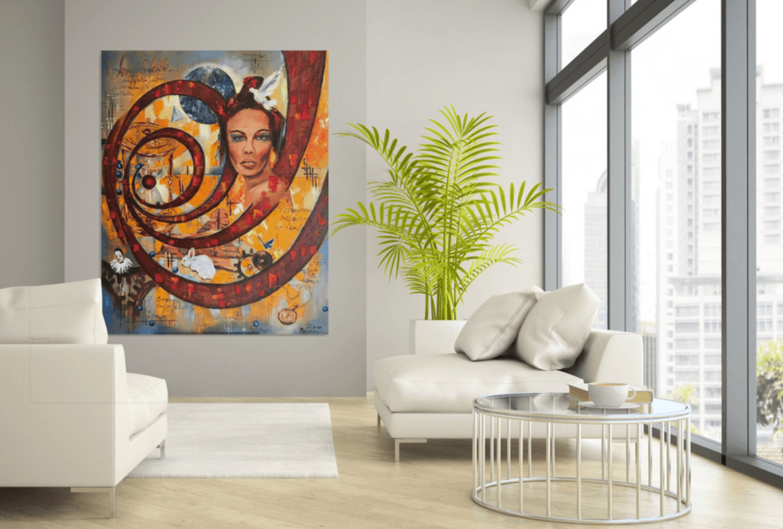 Обложка проекта: Гостиная - Дизайн интерьера - Картины художницы Дианы Маливани (2)