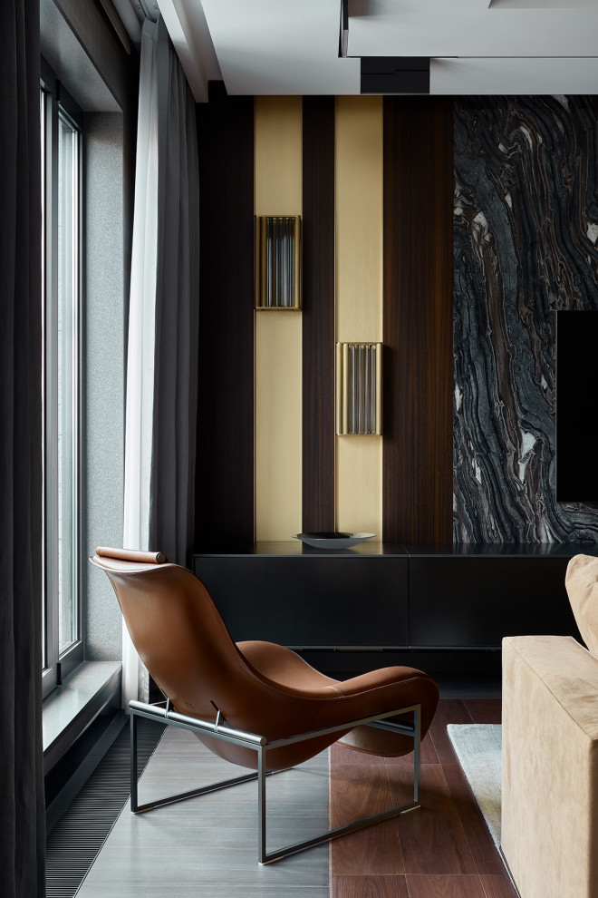 Люкс интерьер гостиной в Квартире 120 кв. м. в Современном стиле