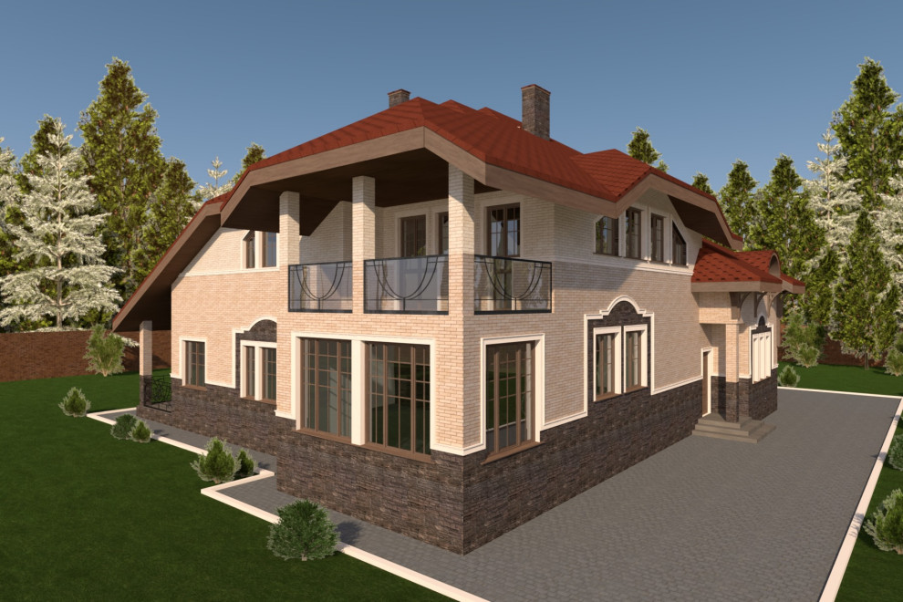 Дизайн фасада дома, Ленинградская область