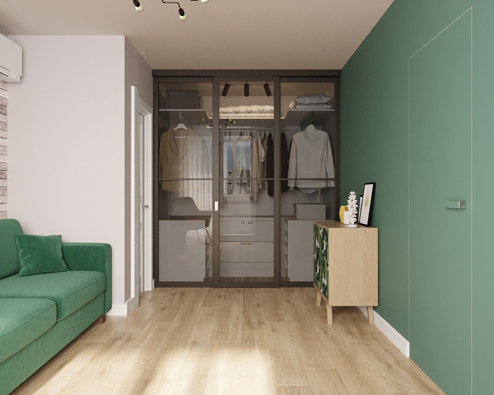 Яркий минимализм квартира 60 кв м