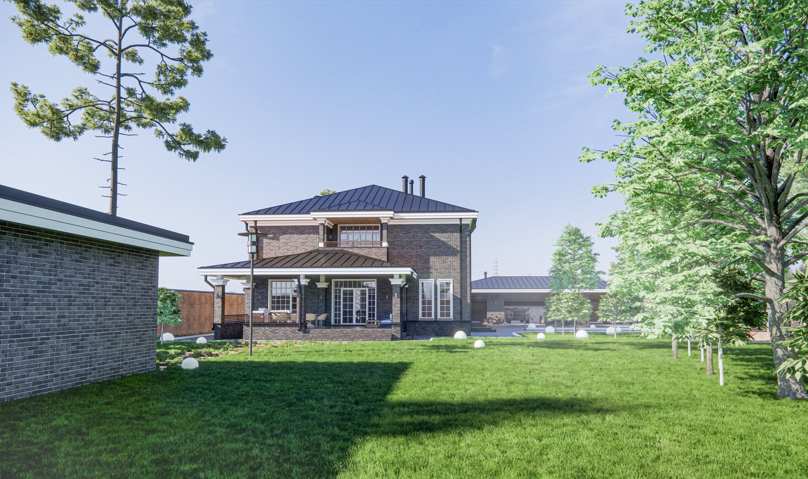 Жилой дом с гаражным комплексом