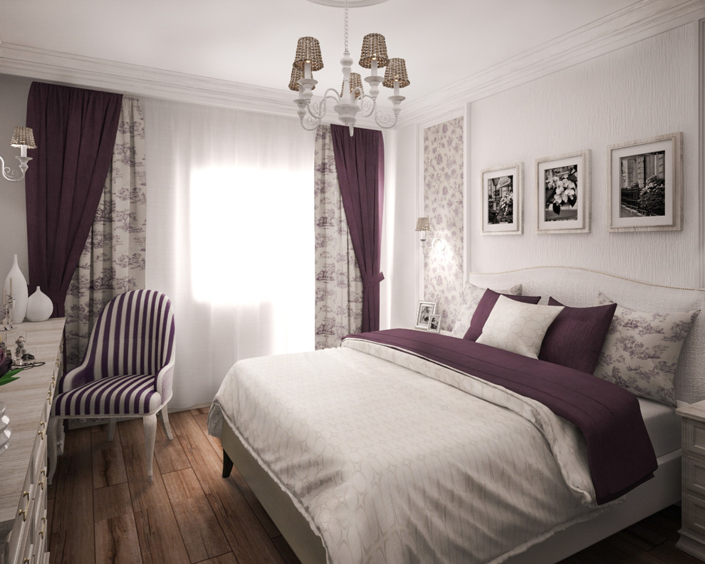 Дизайн проект спальной комнаты загородного дома