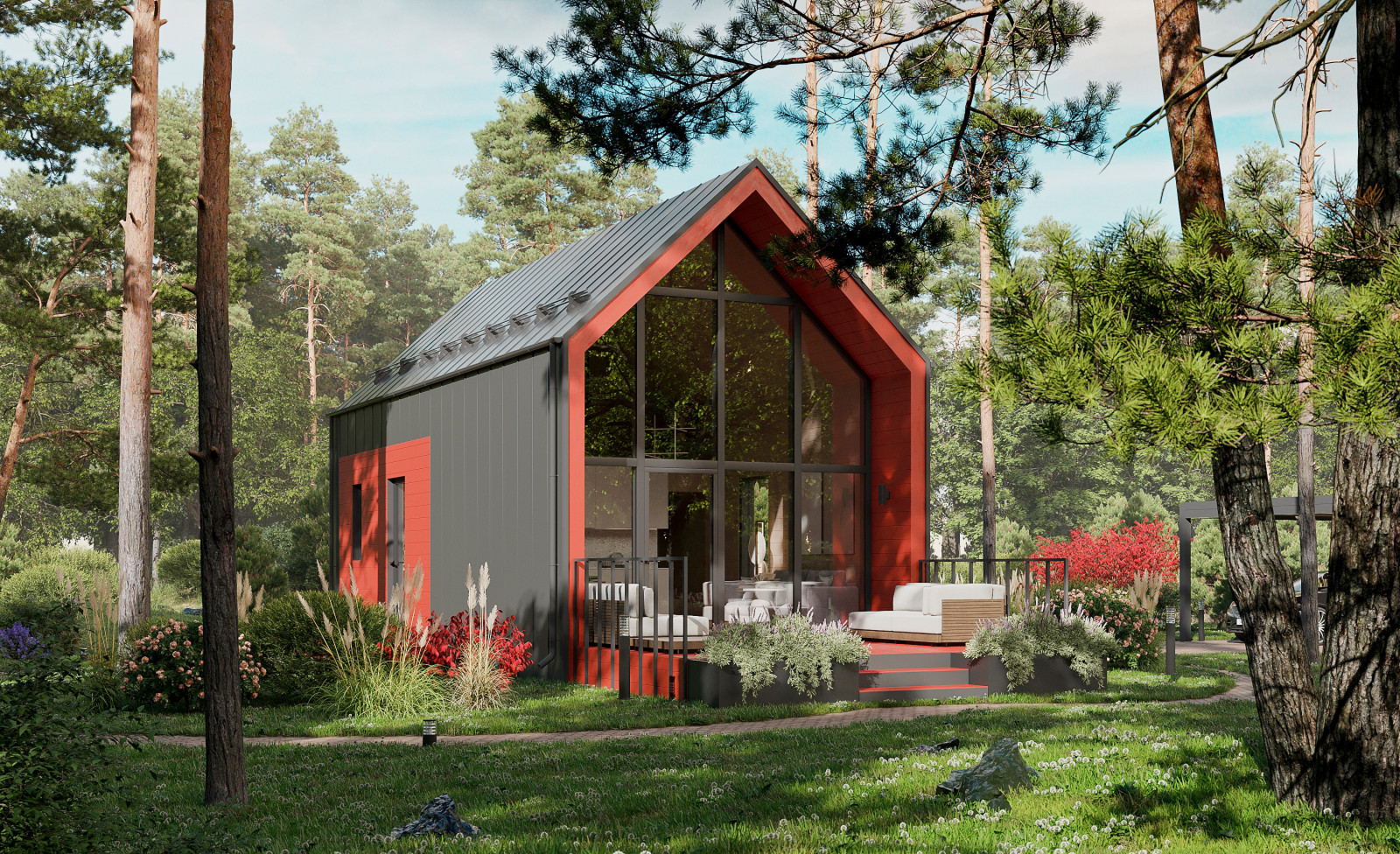 Обложка проекта: Визуализация барнхауса