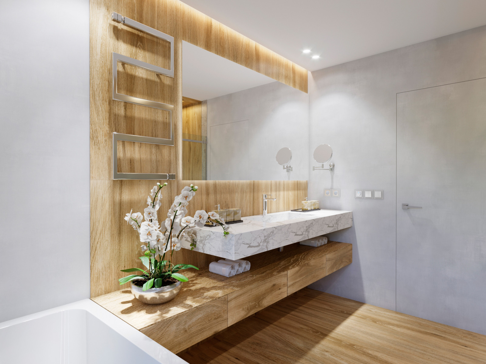 бетон и дерево