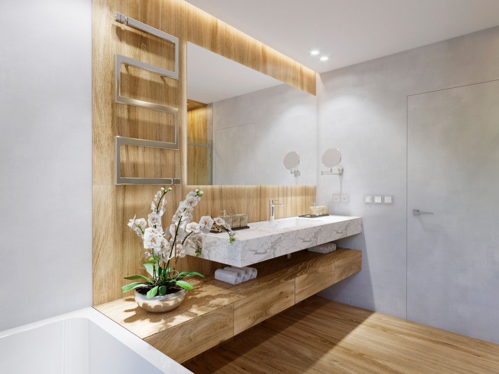 бетон и дерево