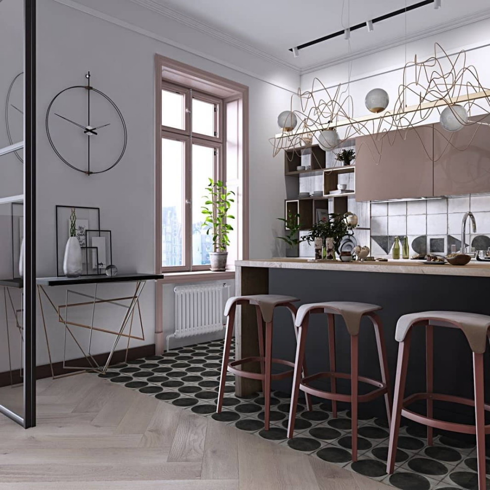 Кухня-гостиная в скандинавском стиле