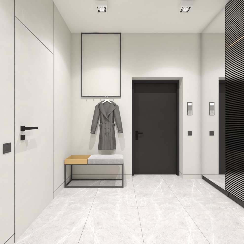 Обложка проекта: Прихожая в однокомнатной квартире в стиле минимализм