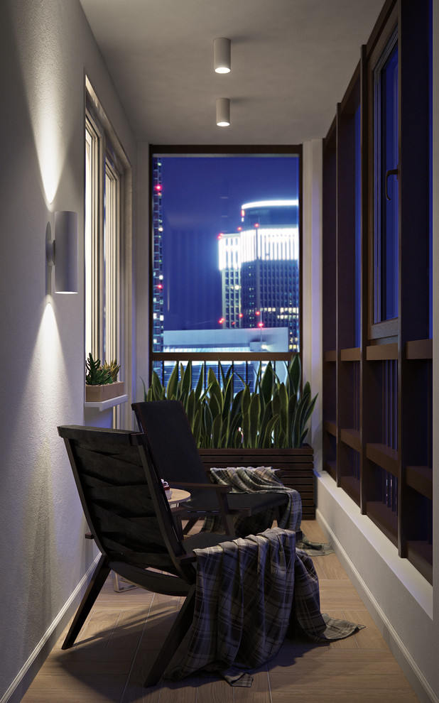 Лоджия с панорамными окнами на 18 этаже