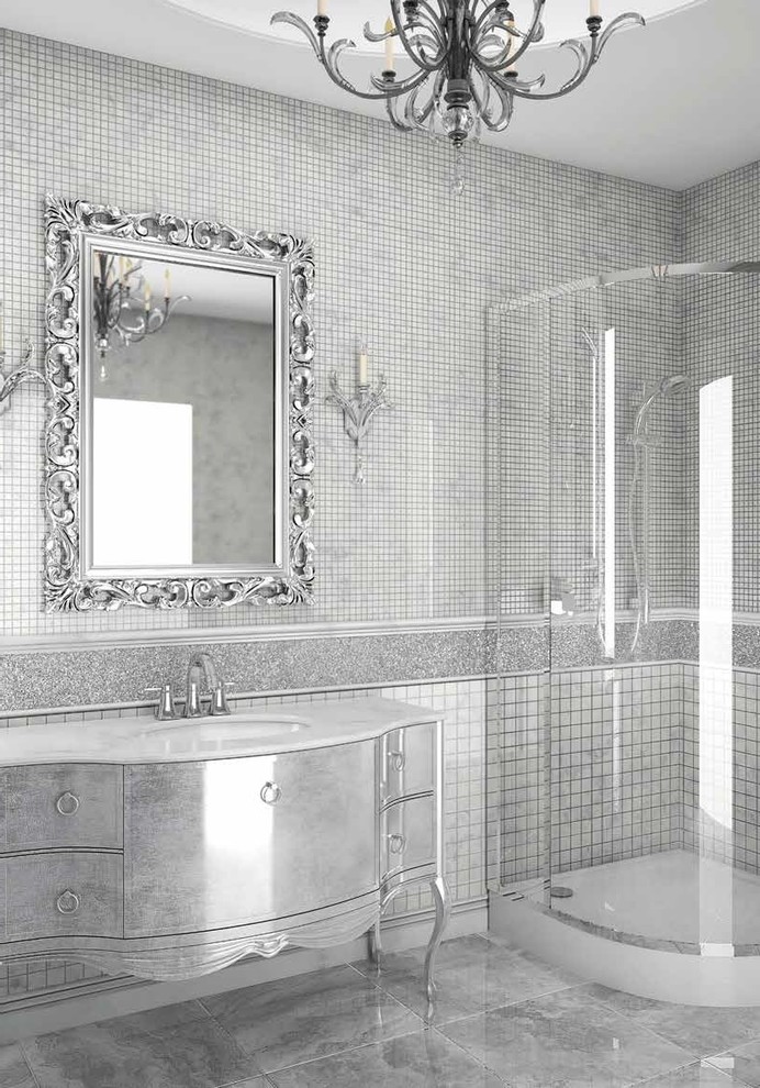 Мозаика из натурального камня в интерьере