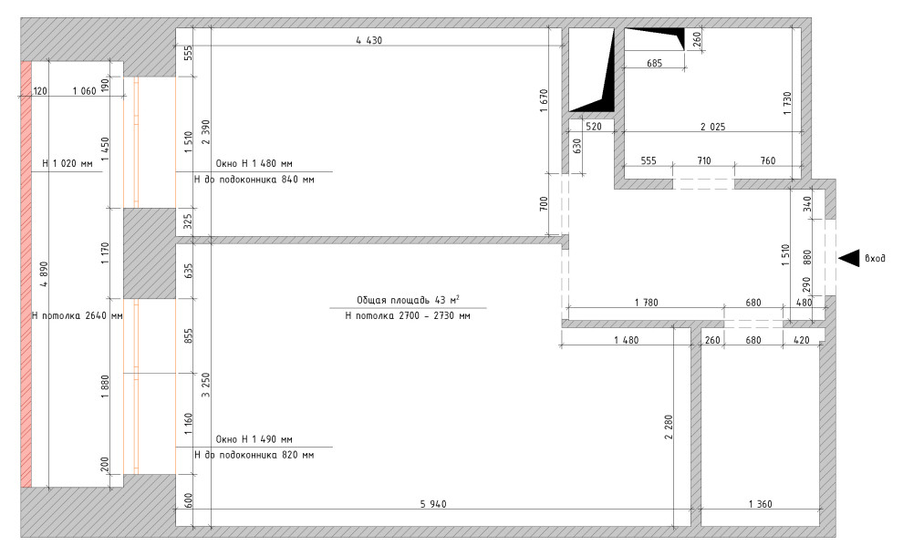 Обложка проекта: Однокомнатная квартира в Москве