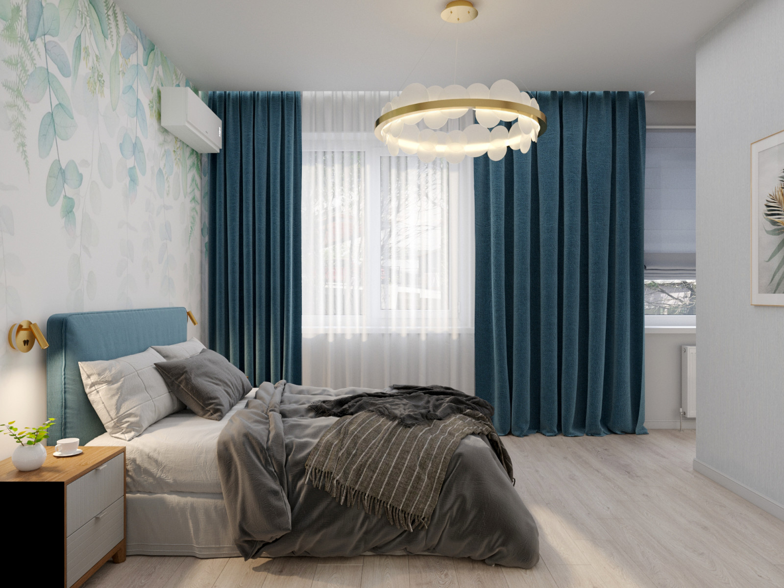 Спальня с гардеробной в таун-хаусе. Кемеровская обл.