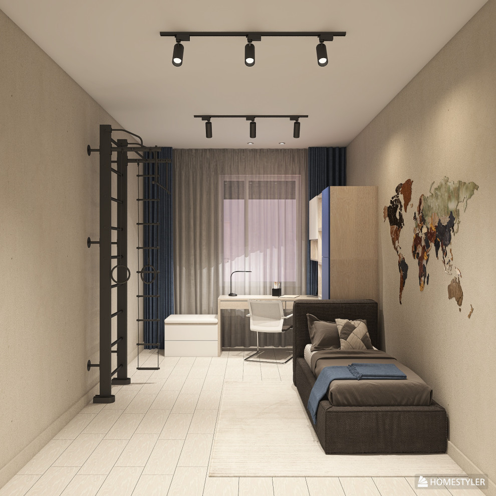 Уютная комната для школьника в современном стиле