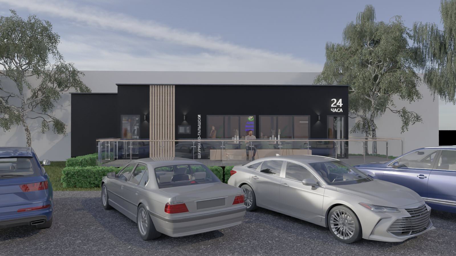 Обложка проекта: Проект фасада павильона шаурмы