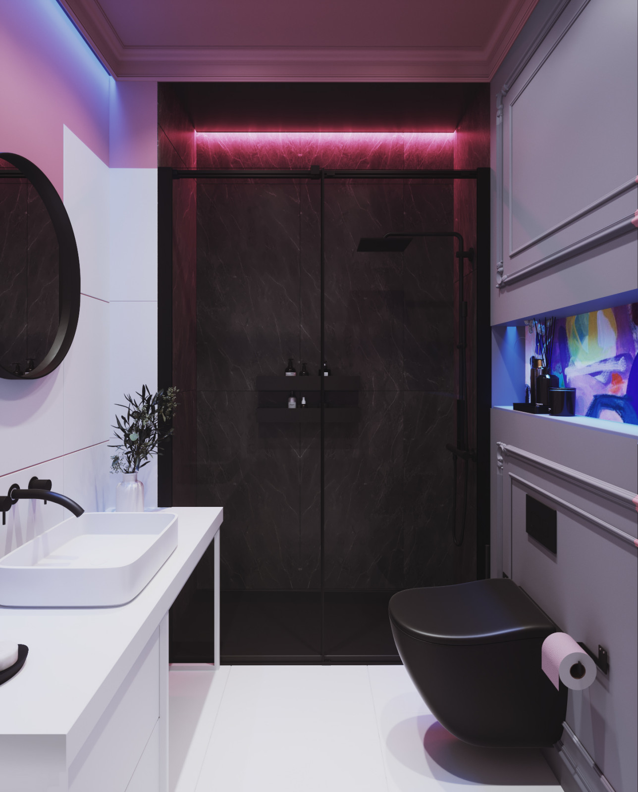 Студия в розовом цвете