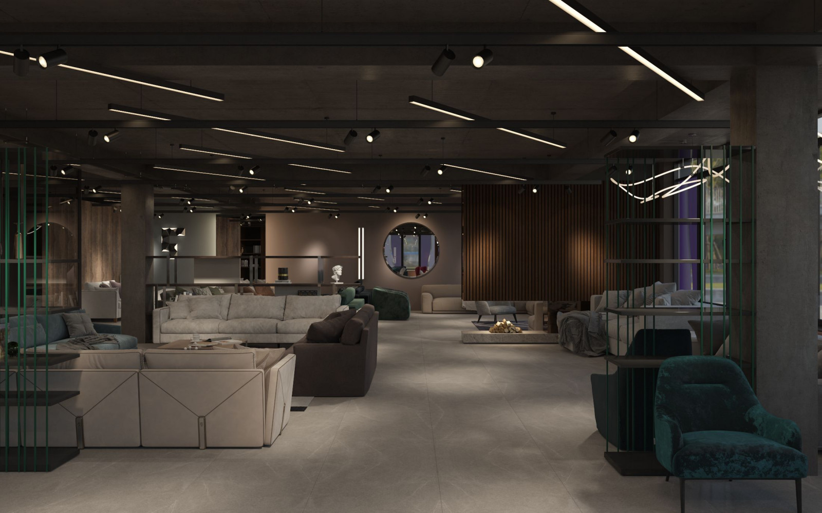 Интерьер мебельного магазина.