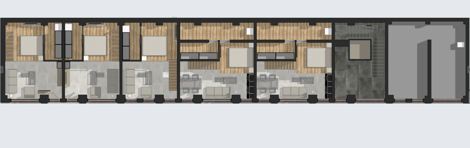 Il progetto di affitto a breve termine di un appartamento commerciale di lusso.