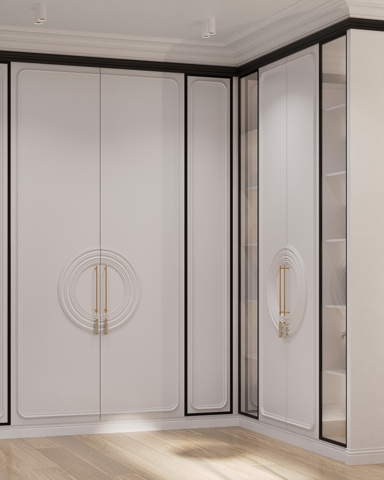 Стильный интерьер с элементами ар-деко в ЖК Петровский квартал на воде - 99 м2