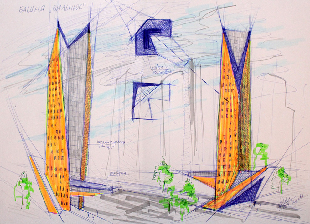 Размышление с карандашом - высотные здания