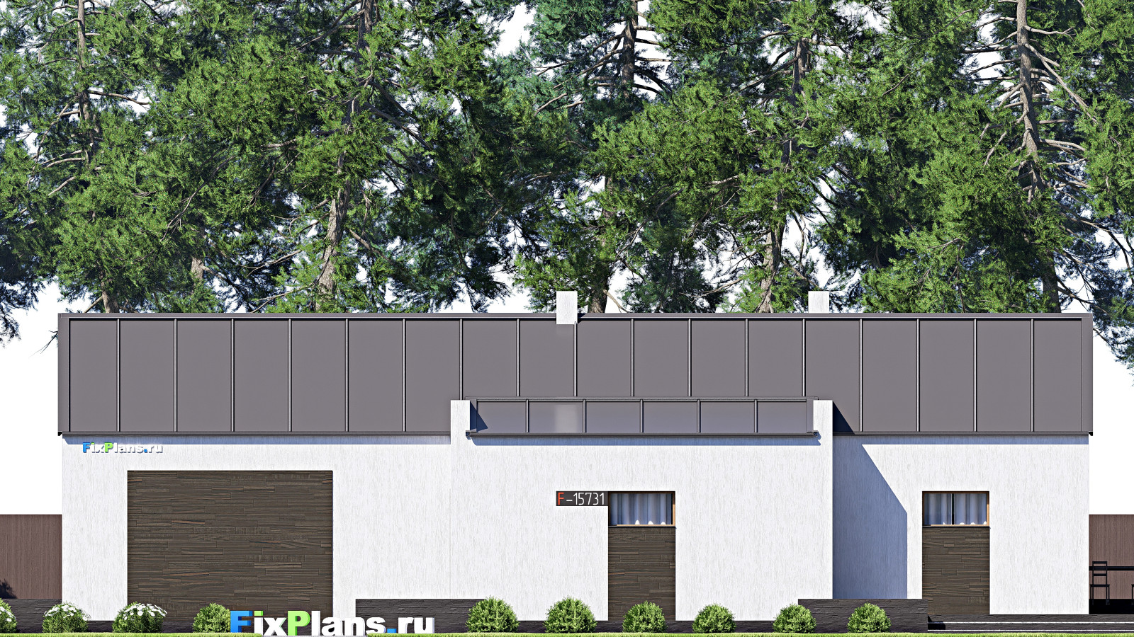 Проект одноэтажного дома 8х25м S149м2 F-15731